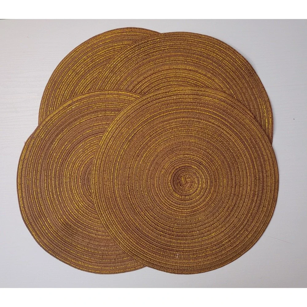 Set Of 4 Round Woven 15
